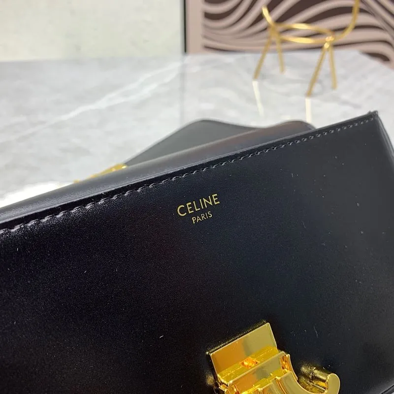 Celine Black Leather Satchel Bag 275 - Image 9