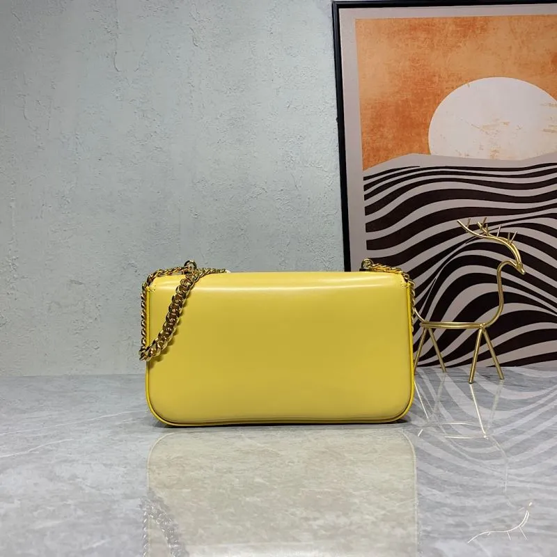 Celine Yellow Leather Satchel Bag 276 - Image 3