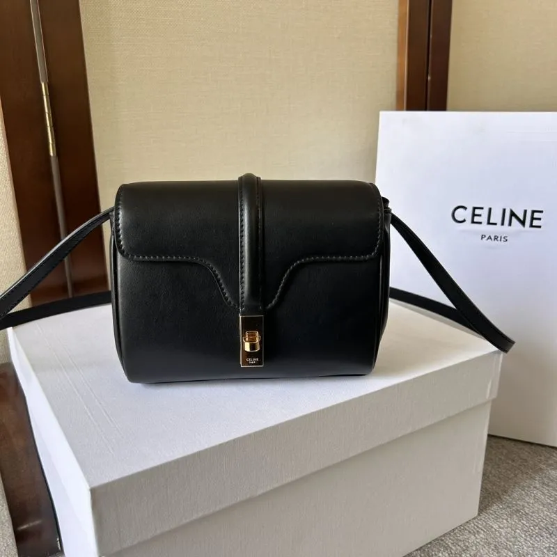 Celine Black Leather Crossbody Bag