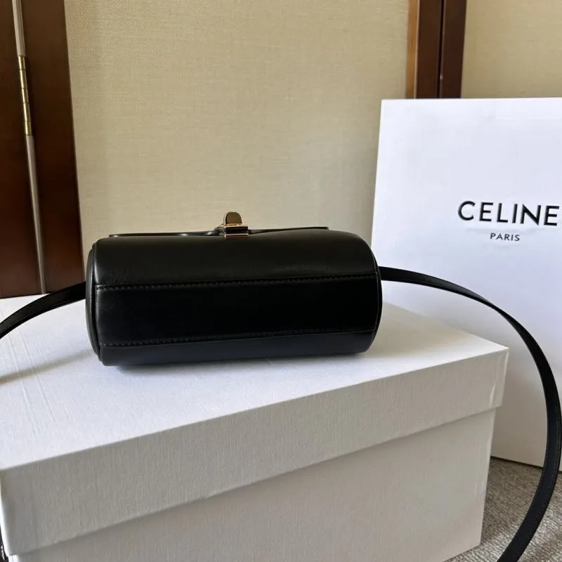Celine Black Leather Crossbody Bag - Image 4