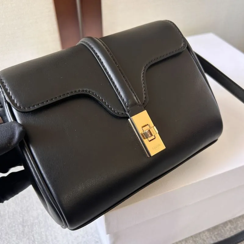 Celine Black Leather Crossbody Bag - Image 5