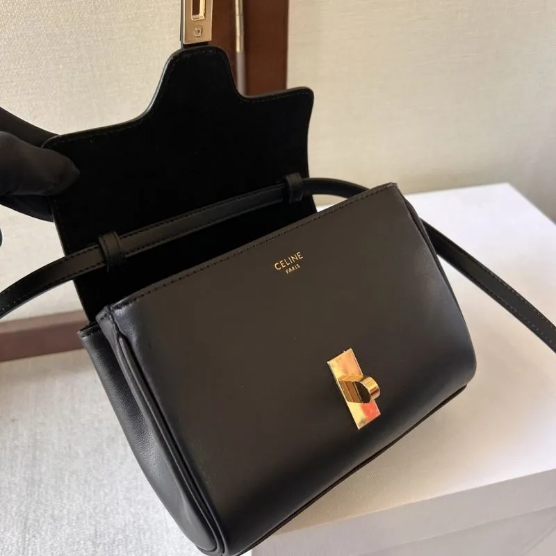 Celine Black Leather Crossbody Bag - Image 6