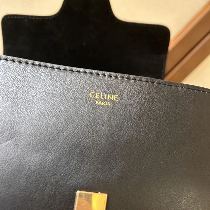 Celine Black Leather Crossbody Bag - Image 7