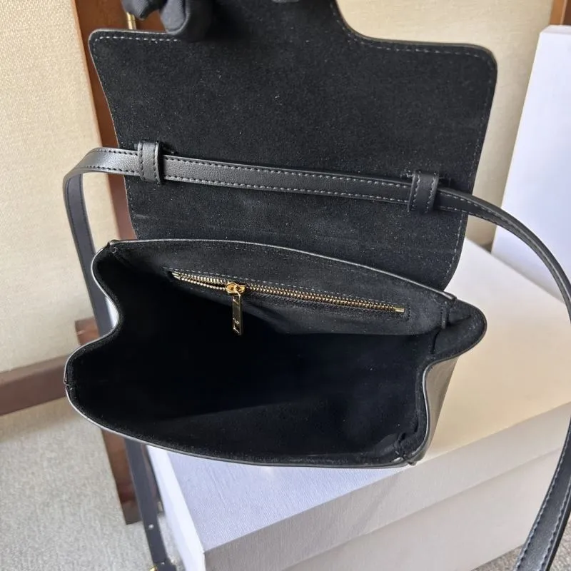 Celine Black Leather Crossbody Bag - Image 8