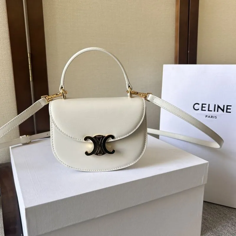 Celine White Satchel Bag 283