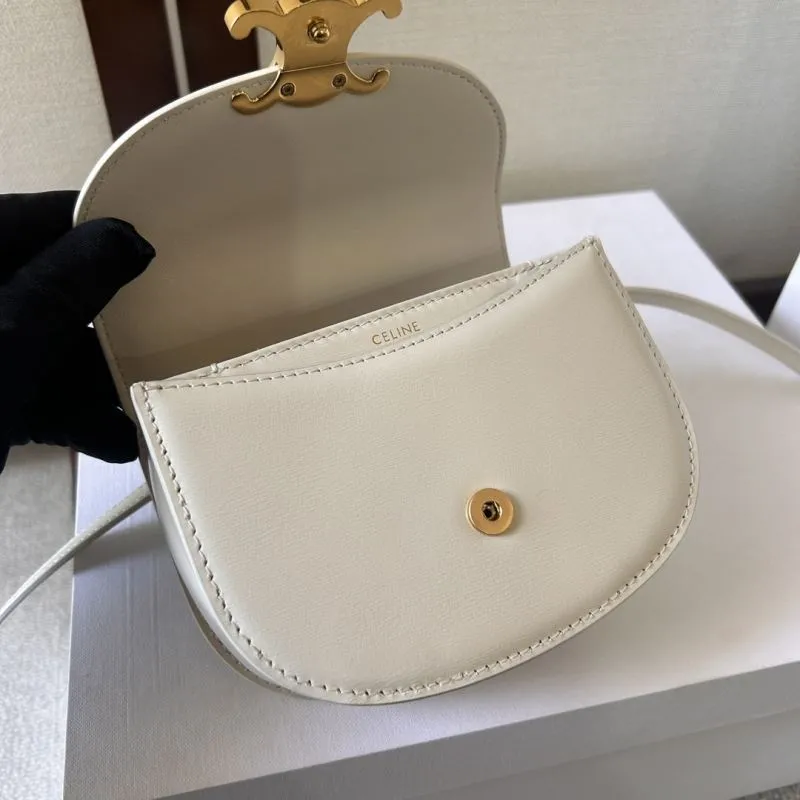 Celine White Satchel Bag 283 - Image 6