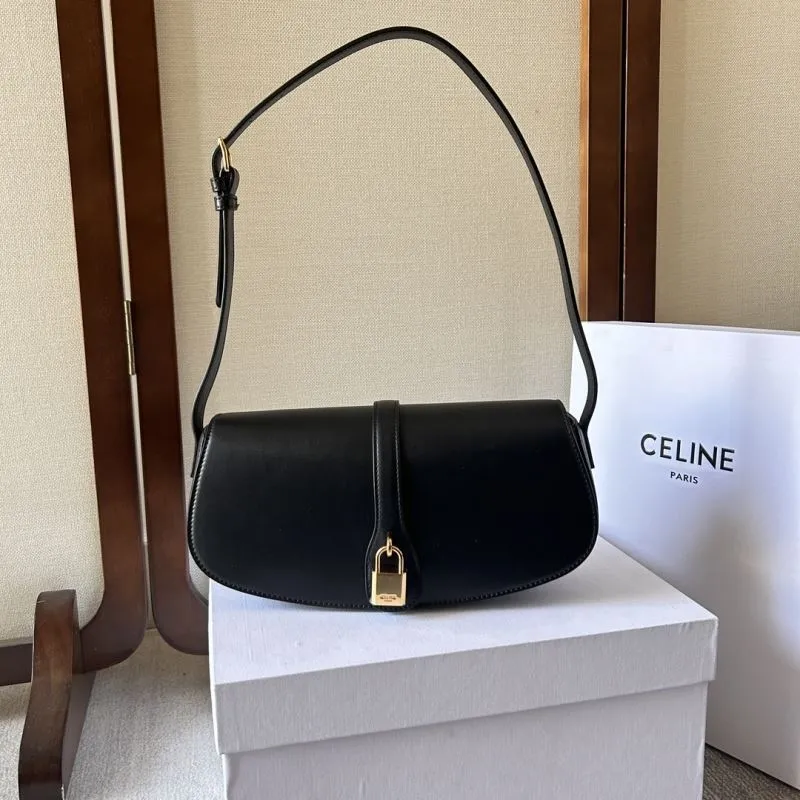 Celine Black Leather Shoulder Bag 288