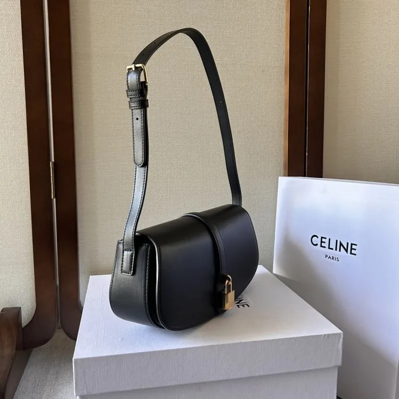 Alternative view of Celine Black Leather Shoulder Bag 288