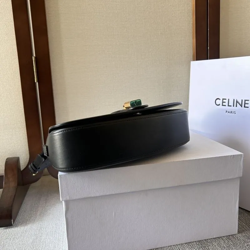 Celine Black Leather Shoulder Bag 288 - Image 4