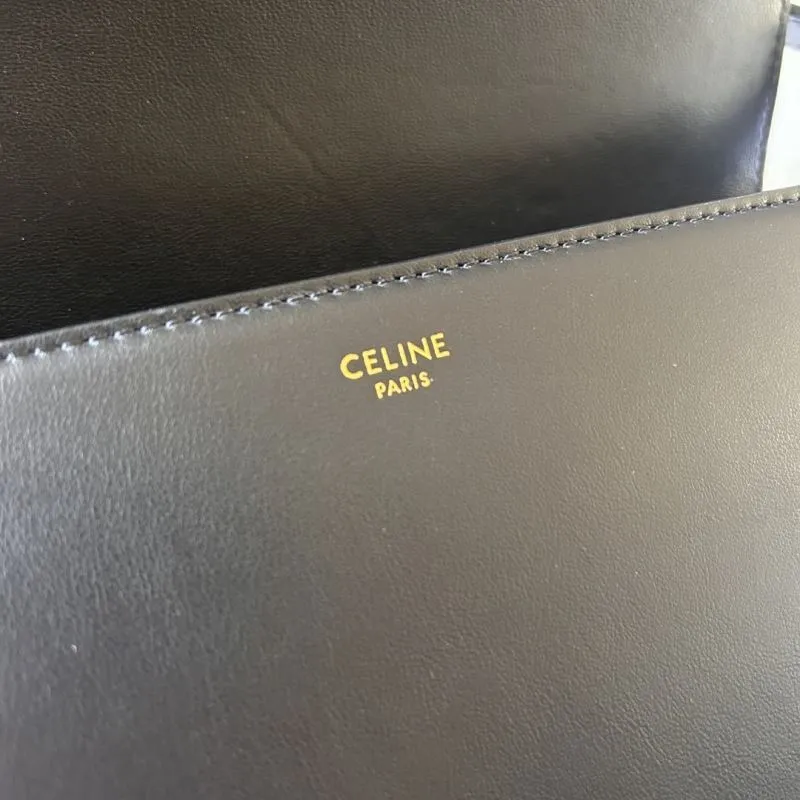 Celine Black Leather Shoulder Bag 288 - Image 6