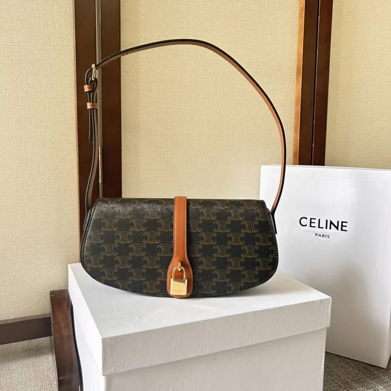 Celine Brown Monogram Shoulder Bag