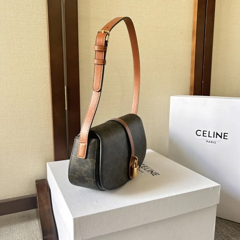 Alternative view of Celine Brown Monogram Shoulder Bag