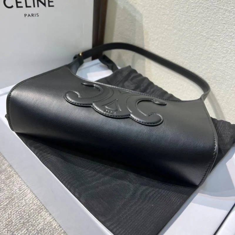 Alternative view of Celine Black Leather Satchel Bag 297