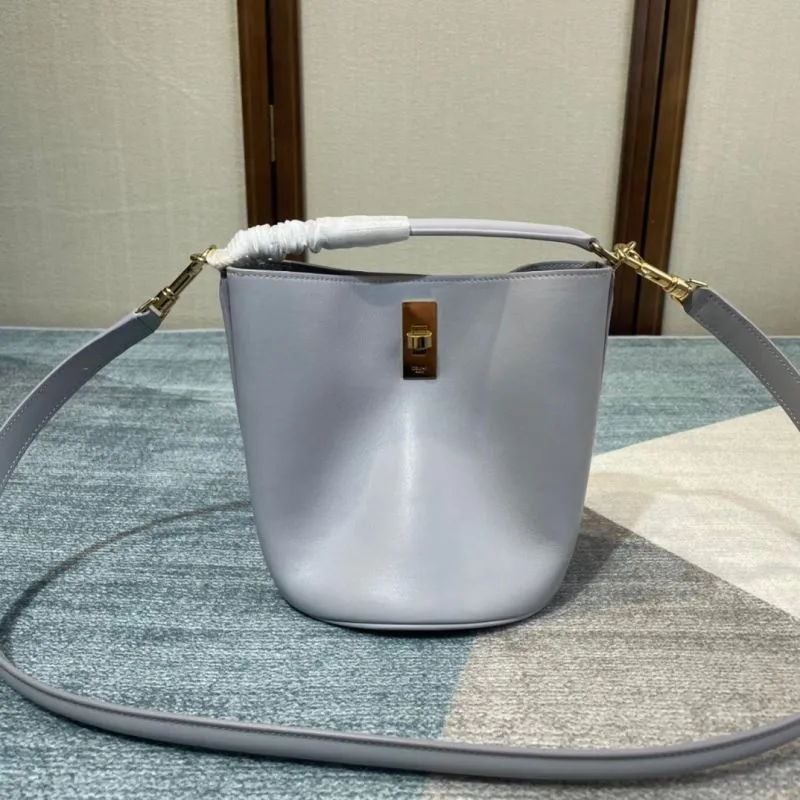 Alternative view of Celine Light Gray Bucket Bag 298