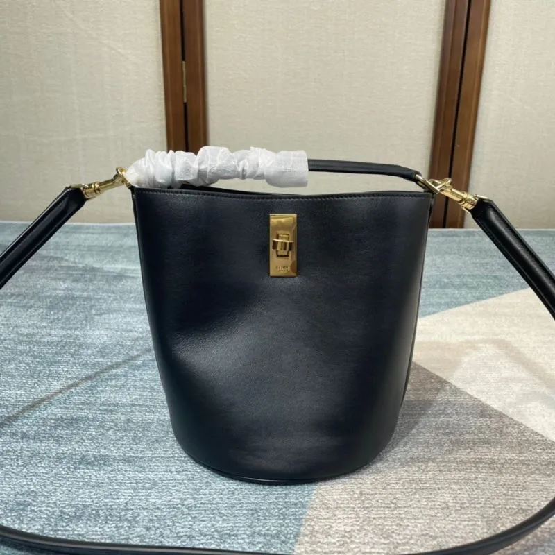 Alternative view of Celine Black Leather Bucket Bag