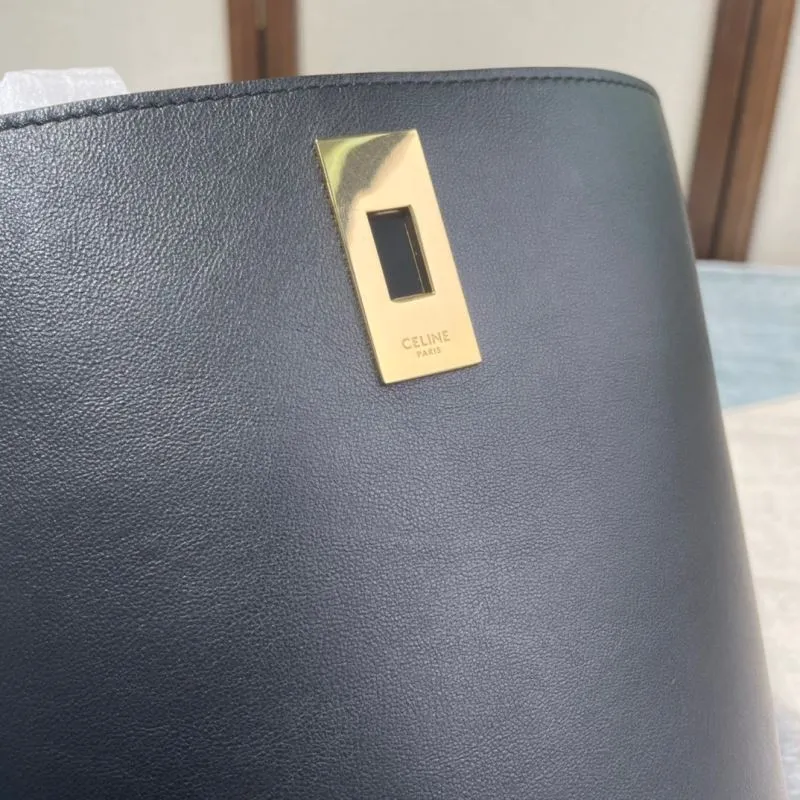 Celine Black Leather Bucket Bag - Image 6
