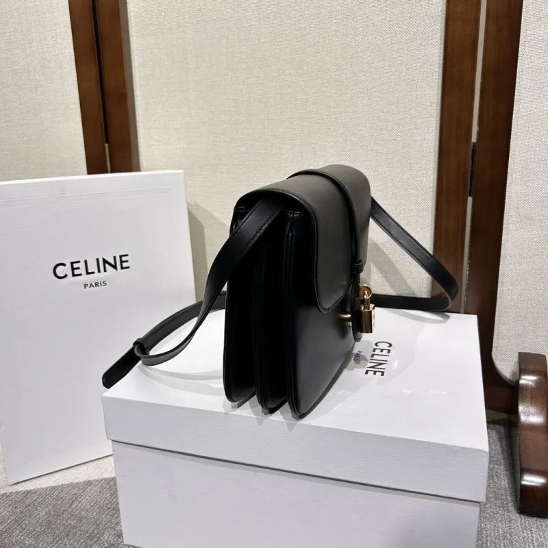 Alternative view of Celine Black Leather Satchel Crossbody Bag