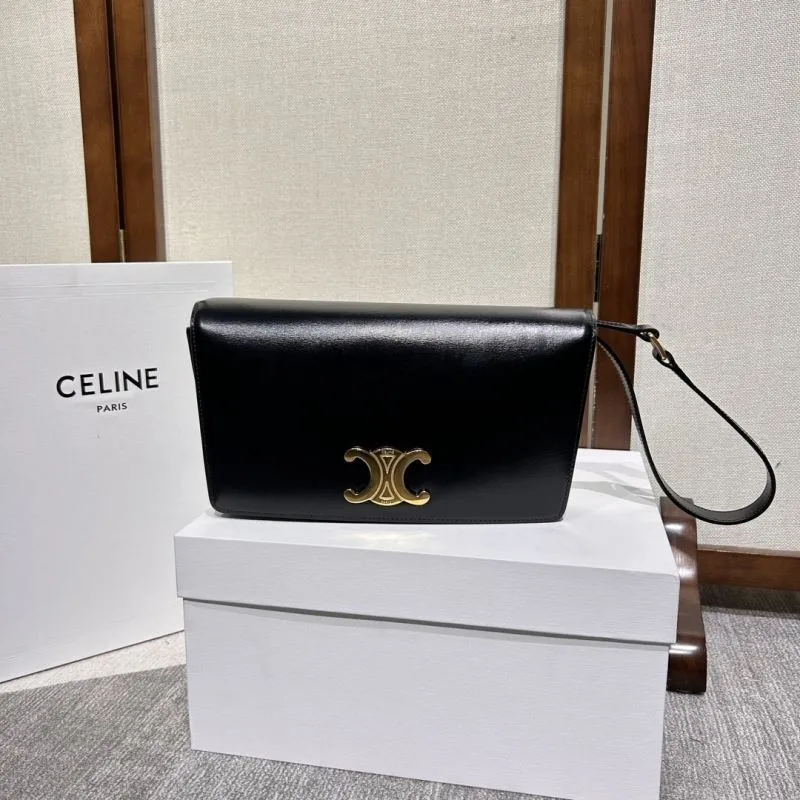 Celine Black Leather Shoulder Bag 304