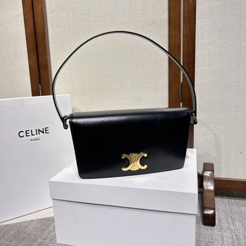 Alternative view of Celine Black Leather Shoulder Bag 304