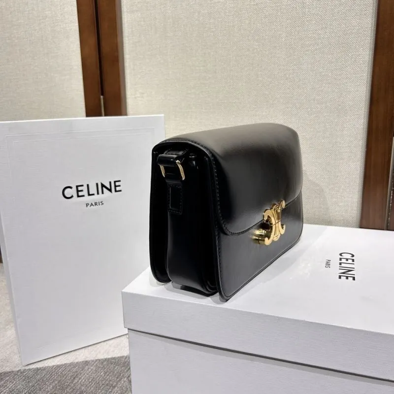 Alternative view of Celine Black Leather Satchel Bag 307