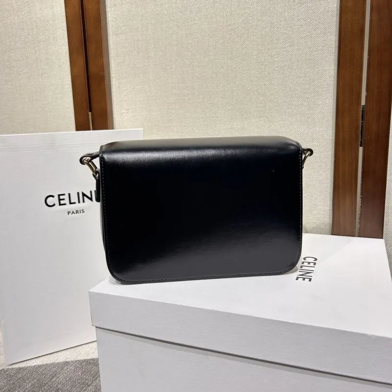 Celine Black Leather Satchel Bag 307 - Image 3