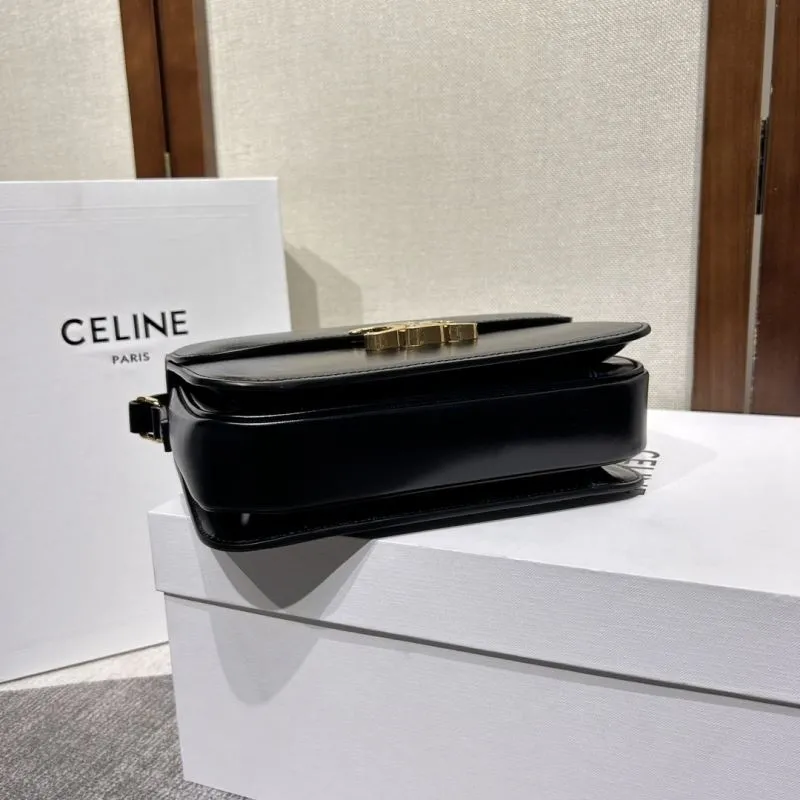 Celine Black Leather Satchel Bag 307 - Image 4