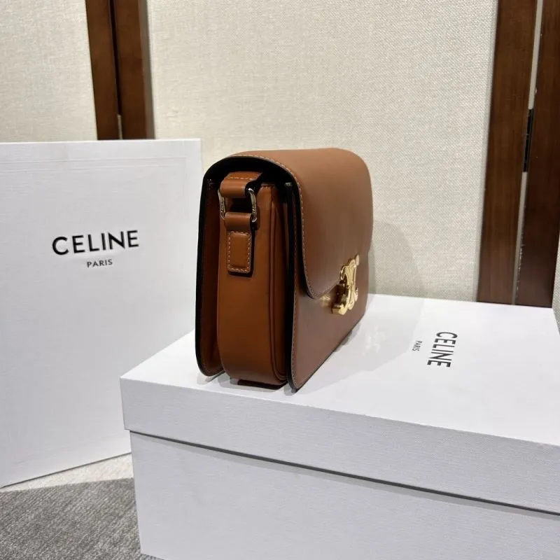 Alternative view of Celine Brown Leather Satchel Bag 308