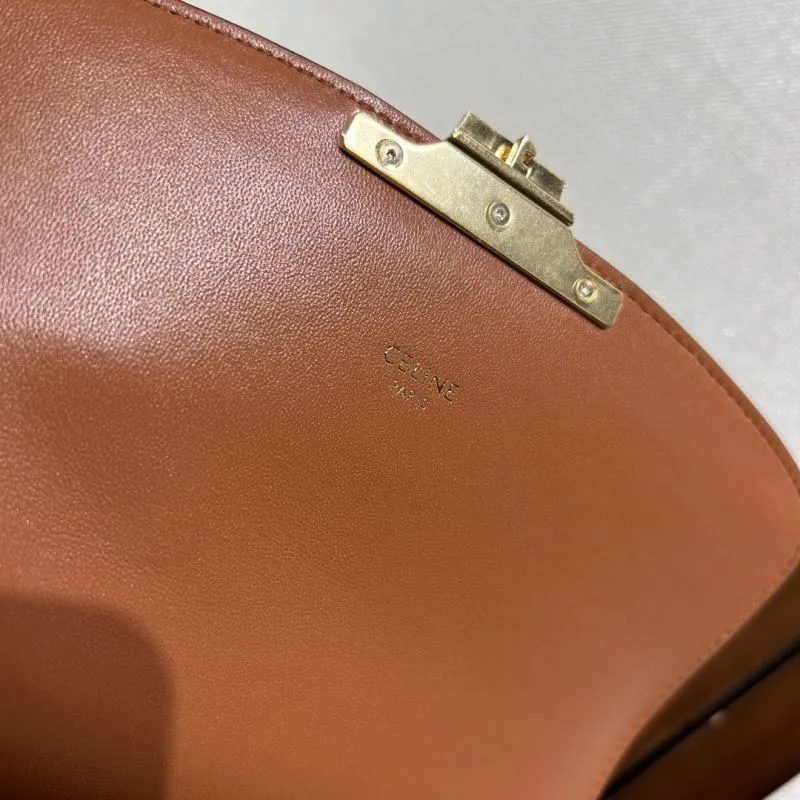 Celine 309 White Brown Satchel Handbag - Image 7