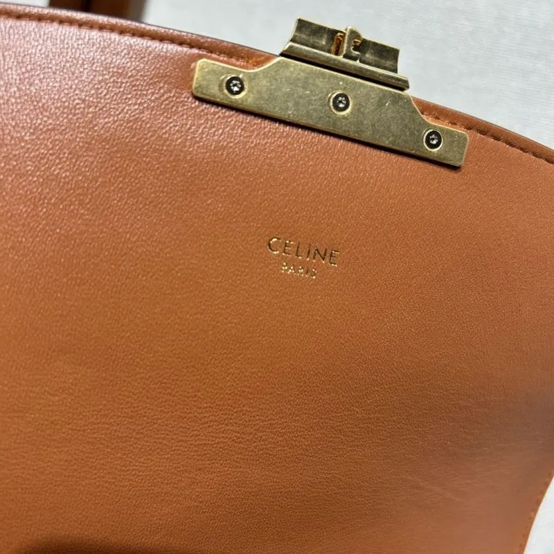Celine Black Tan Monogram Crossbody Satchel Bag - Image 7