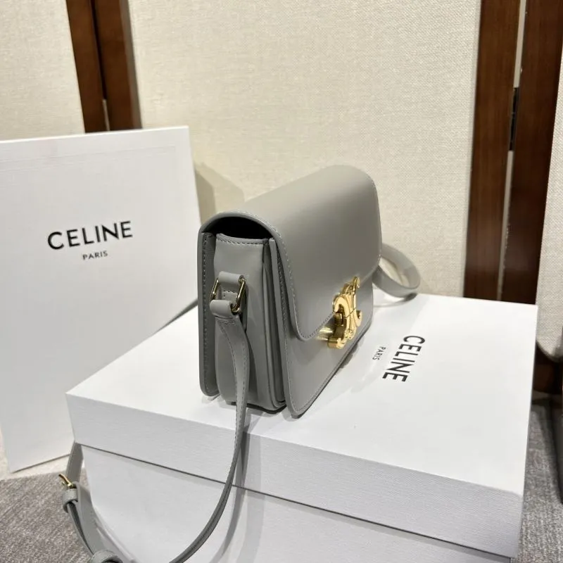 Alternative view of Celine Gray Crossbody Satchel Bag 311