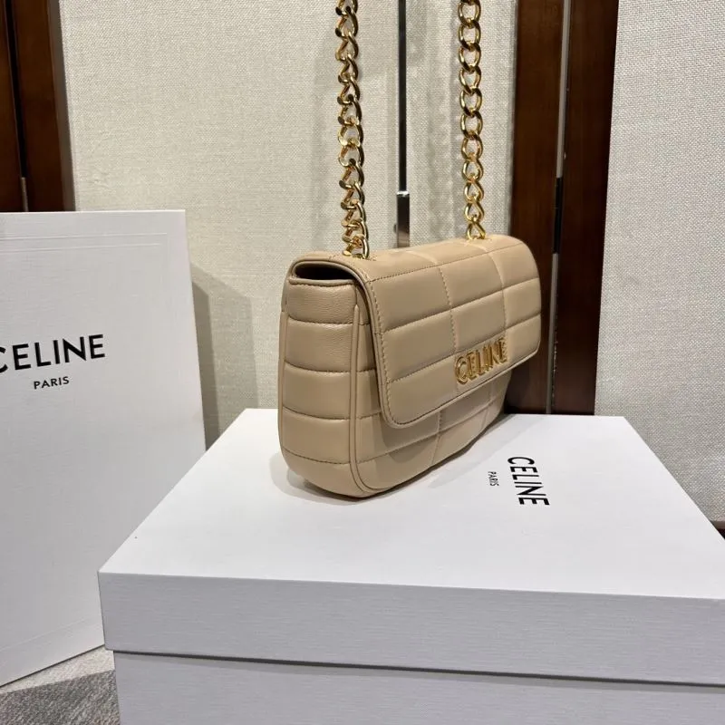 Alternative view of Celine Beige Quilted Chain Shoulder Bag 316