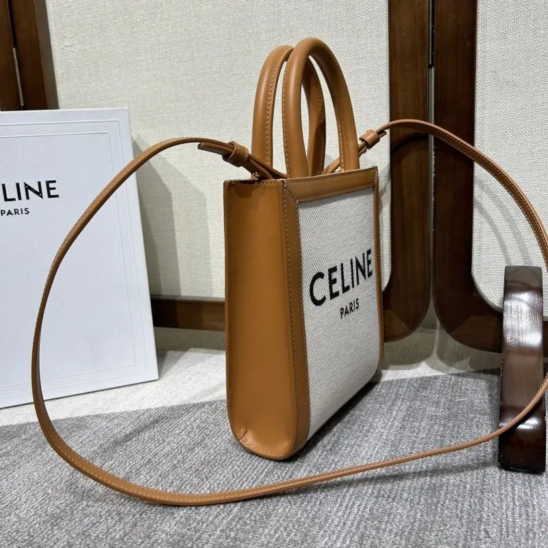 Alternative view of Celine Mini Beige Canvas Crossbody Tote Bag