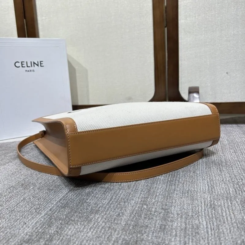 Celine Paris Canvas Leather Tote Bag 323 - Image 4