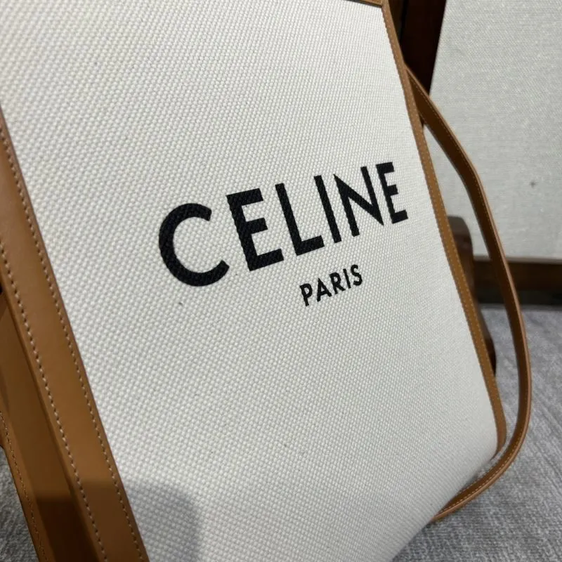 Celine Paris Canvas Leather Tote Bag 323 - Image 5