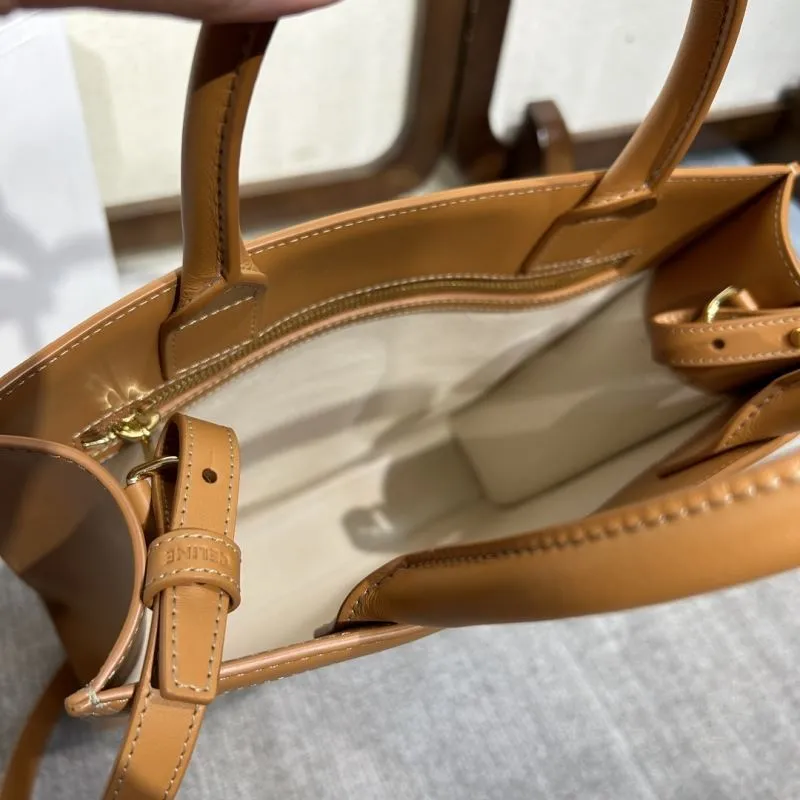 Celine Paris Canvas Leather Tote Bag 323 - Image 8