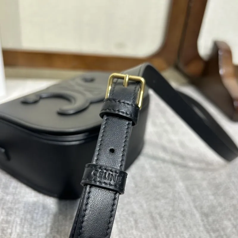 Celine Black Saddle Crossbody Bag 326 - Image 5