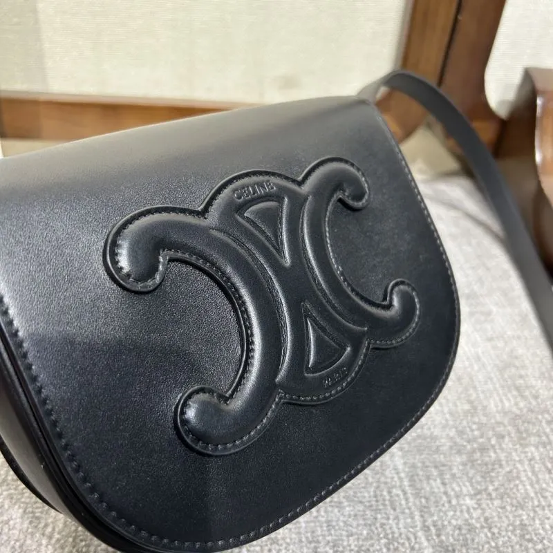 Celine Black Saddle Crossbody Bag 326 - Image 6