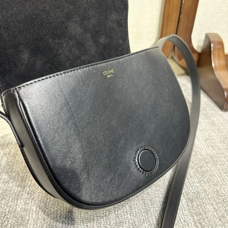 Celine Black Saddle Crossbody Bag 326 - Image 7
