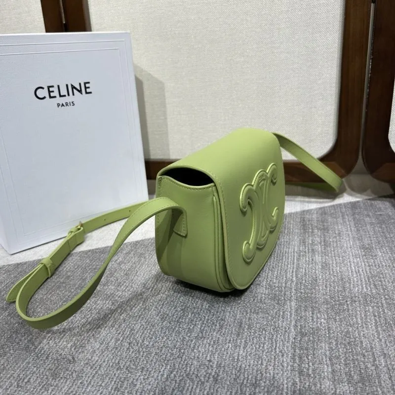 Alternative view of Celine Light Green Satchel Crossbody Bag 327