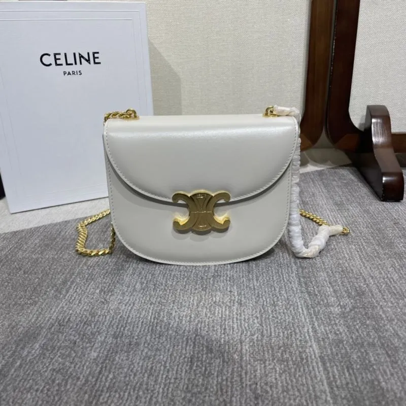 Celine Ivory Saddle Crossbody Bag