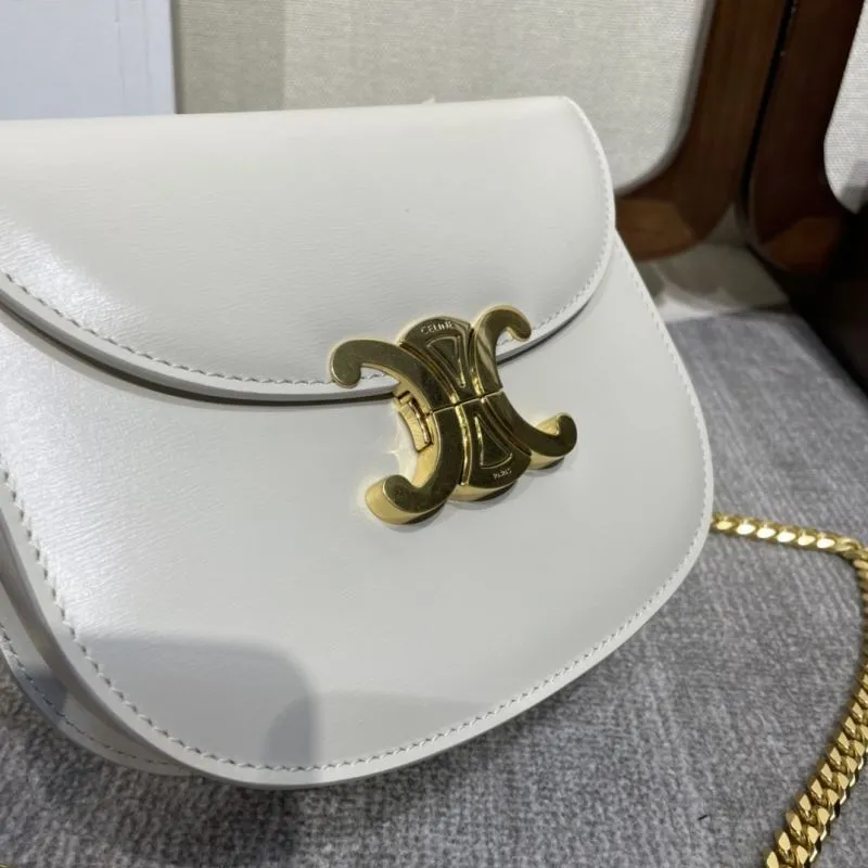 Celine Ivory Saddle Crossbody Bag - Image 5