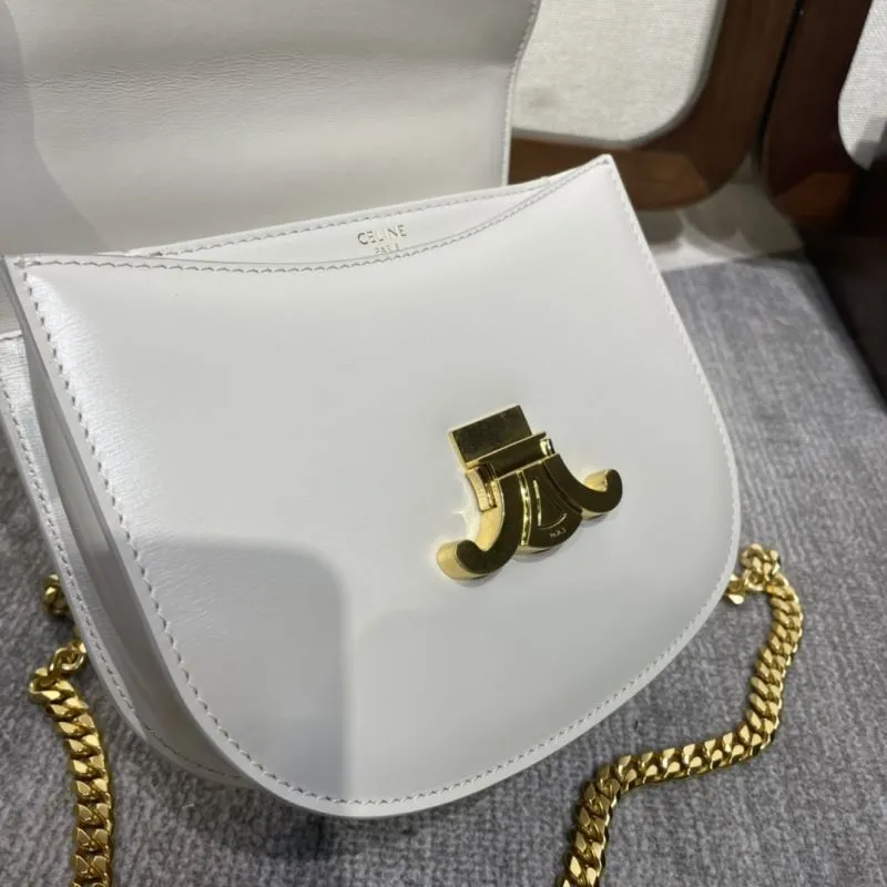 Celine Ivory Saddle Crossbody Bag - Image 7