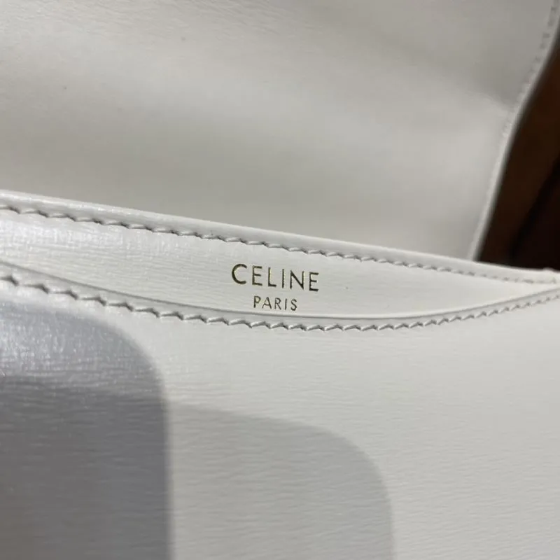 Celine Ivory Saddle Crossbody Bag - Image 8
