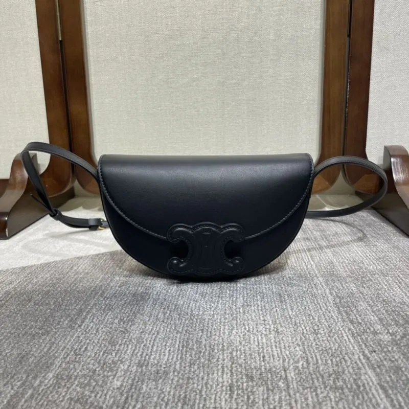 Celine Black Saddle Crossbody Bag 330