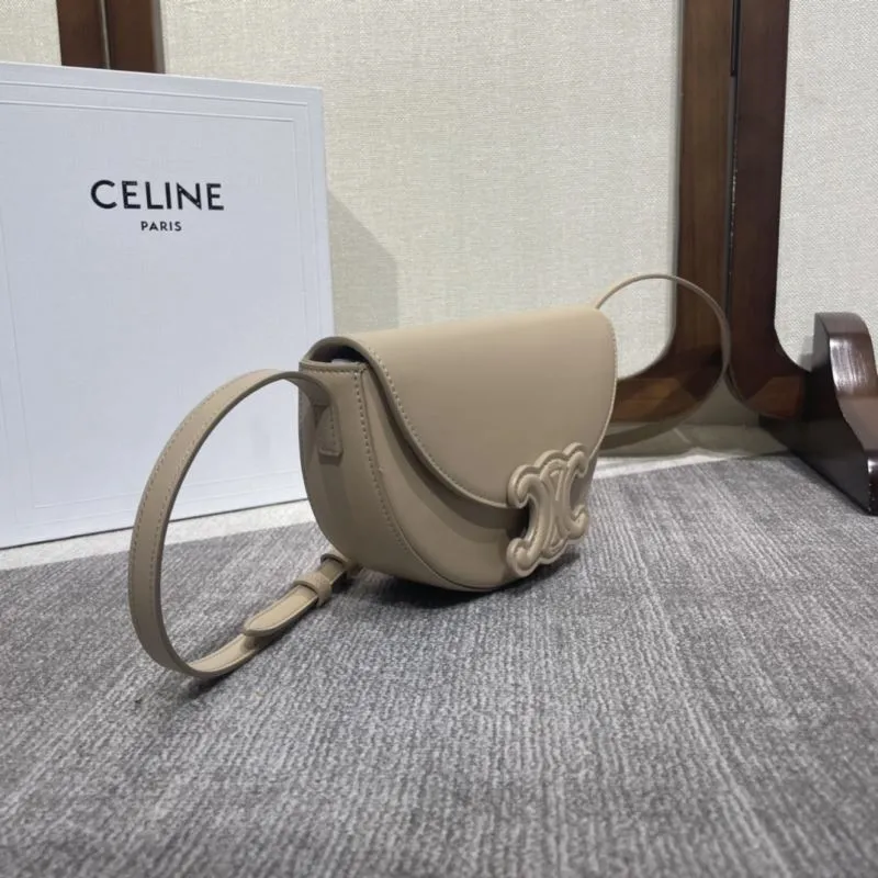 Alternative view of Celine Beige Saddle Crossbody Bag 333