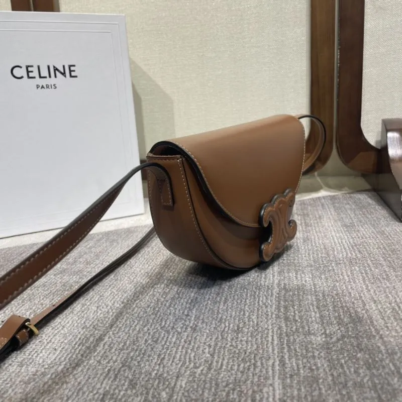 Alternative view of Celine Brown Saddle Crossbody Bag 334