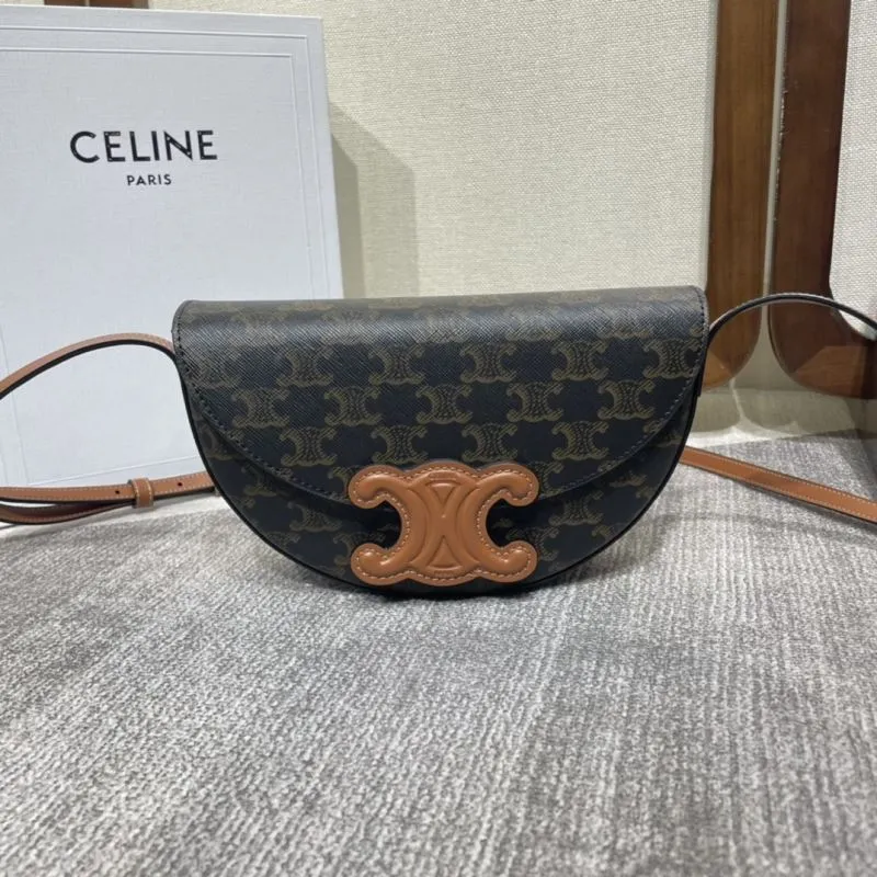 Celine Monogram Crossbody Saddle Bag 336