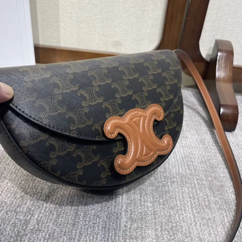 Celine Monogram Crossbody Saddle Bag 336 - Image 5