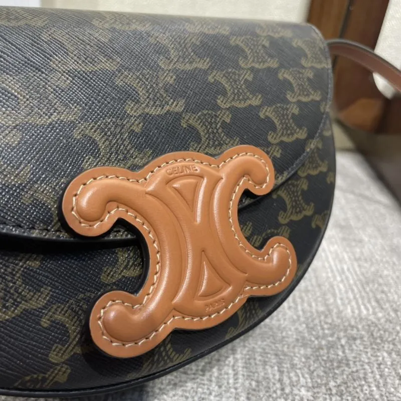 Celine Monogram Crossbody Saddle Bag 336 - Image 6