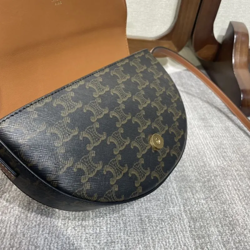 Celine Monogram Crossbody Saddle Bag 336 - Image 7